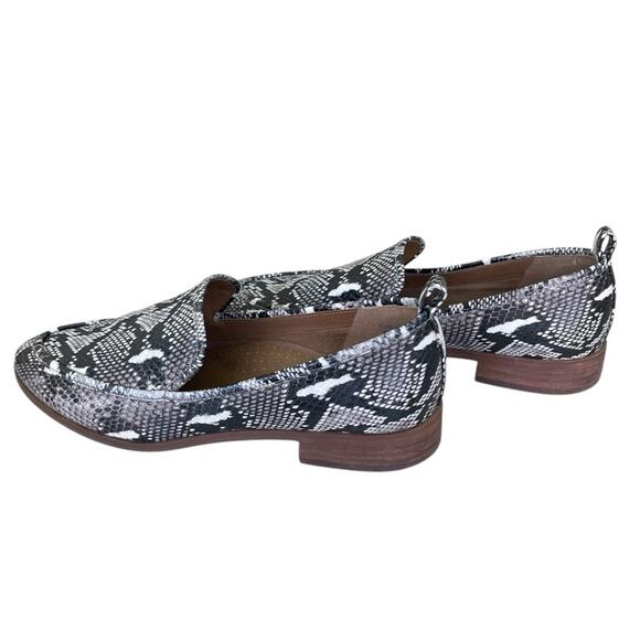 Susina Faux Snakeskin Pattern Low Stacked Heel Loafers Black Multi Size 7.5 M - Picture 4 of 7